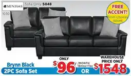Surplus Furniture Brynn Black Sofa & Loveseat offer