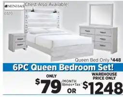 Surplus Furniture Derby Rustic White 6 Piece Queen Bedroom Set offer