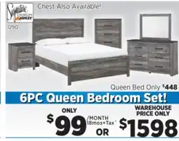 Surplus Furniture Bronyan Gray 6-Piece Queen Bedroom Set offer
