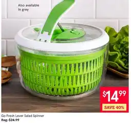 Kitchen Stuff Plus Go Fresh Lever Salad Spinner offer