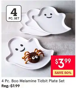 Kitchen Stuff Plus 4 Pc. Boo Melamine Tidbit Plate Set offer