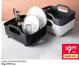 Kitchen Stuff Plus Umbra Tub Plastic Dish Rack offer