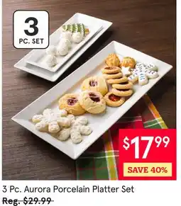 Kitchen Stuff Plus 3 Pc. Aurora Porcelain Platter Set offer