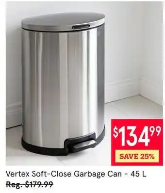 Kitchen Stuff Plus Vertex Soft-Close Garbage Can offer