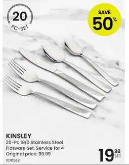 Stokes KINSLEY 20-Pc 18/0 Stainless Steel Flatware Set offer