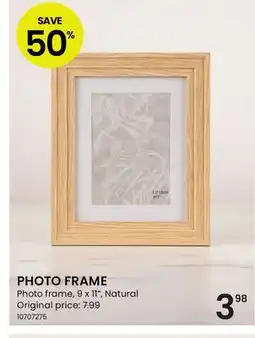 Stokes PHOTO FRAME Photo frame, 9 x 11, Natural offer