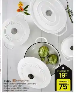 Stokes White Cast Iron Enamelled Cookware Aspen offer