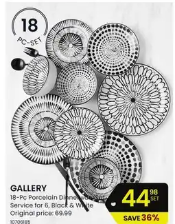 Stokes GALLERY 18-Pc Porcelain Dinnerware Set offer