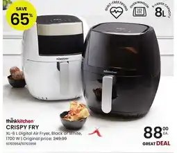 Stokes CRISPY FRY XL-8 L Digital Air Fryer, Black or White offer