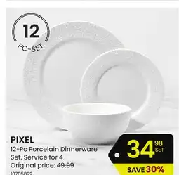 Stokes 12-Pc Porcelain Dinnerware Set, Service for 4 offer
