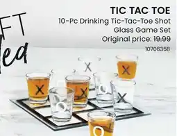 Stokes 10-Pc Drinking Tic-Tac-Toe Shot Glass Game Set offer