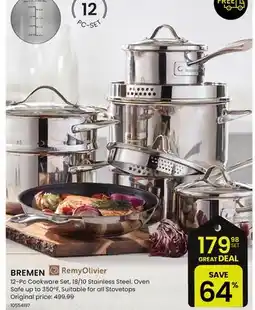 Stokes BREMEN 12-Pc Cookware Set, 18/10 Stainless Steel offer