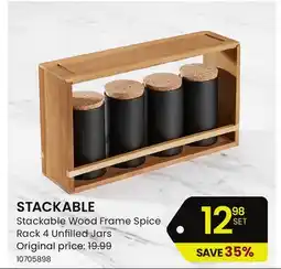 Stokes STACKABLE Stackable Wood Frame Spice Rack offer