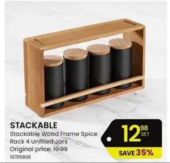 Stokes STACKABLE Stackable Wood Frame Spice Rack offer