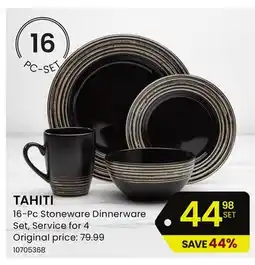 Stokes TAHITI 16-Pc Stoneware Dinnerware offer