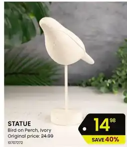 Stokes STATUE Bird on Perch, Ivory offer