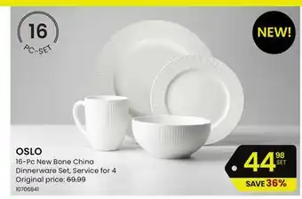 Stokes OSLO 16-Pc New Bone China Dinnerware Set offer