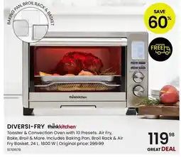 Stokes Toaster & Convection Oven with 10 Presets DIVERSI-FRY offer