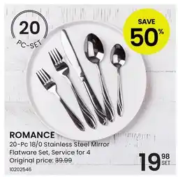 Stokes ROMANCE 20-Pc 18/0 Stainless Steel Mirror Flatware Set offer