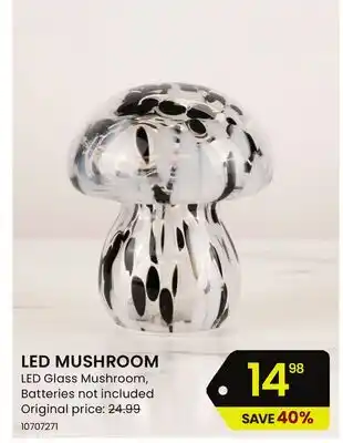 Stokes LED Glass Mushroom offer