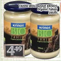 Supermarché PA TAHINI BIOLOGIQUE KRINOS | Organic Tahini offer