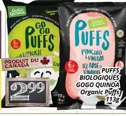 Supermarché PA PUFFS BIOLOGIQUES GOGO QUINOA | Organic Puffs offer