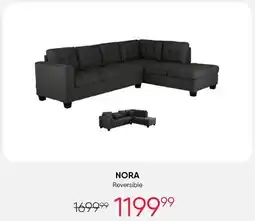 Meubles RD Nora - Reversible Sectional with a Drop-Down Backrest and Cup Holders offer