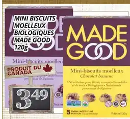 Supermarché PA MINI BISCUITS MOELLEUX BIOLOGIQUES MADE GOOD offer