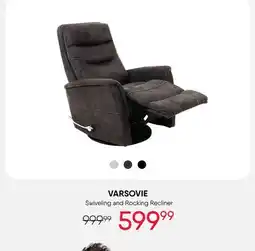 Meubles RD VARSOVIE Swiveling and Rocking Recliner offer