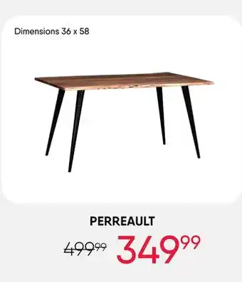 Meubles RD Perreault - Rectangular Solid Wood Dining Table 58 offer
