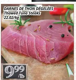 Supermarché PA DARNES DE THON DÉGELÉES | Thawed Tuna Steaks offer