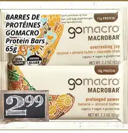 Supermarché PA BARRES DE PROTÉINES GOMACRO | Protein Bars offer