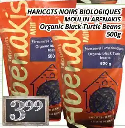 Supermarché PA HARICOTS NOIRS BIOLOGIQUES MOULIN ABENAKIS | Organic Black Turtle Beans offer
