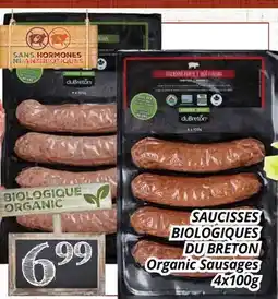 Supermarché PA SAUCISSES BIOLOGIQUES DU BRETON | Organic Sausages offer