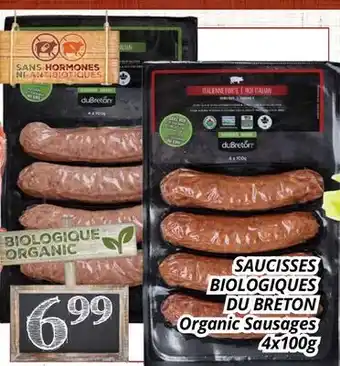 Supermarché PA SAUCISSES BIOLOGIQUES DU BRETON | Organic Sausages offer