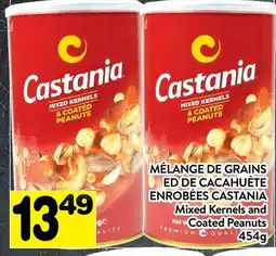 Supermarché PA MÉLANGE DE GRAINS ED DE CACAHUÈTE ENROBÉES CASTANIA | Mixed Kernels and Coated Peanuts offer