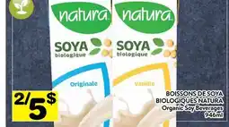 Supermarché PA BOISSONS DE SOYA BIOLOGIQUES NATURA | Organic Soy Beverages offer