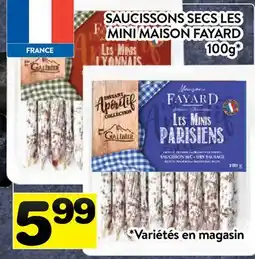 Supermarché PA SAUCISSONS SECS LES MINI MAISON FAYARD offer