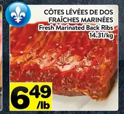 Supermarché PA CÔTES LÉVÉES DE DOS FRAÎCHES MARINÉES | Fresh Marinated Back Ribs offer