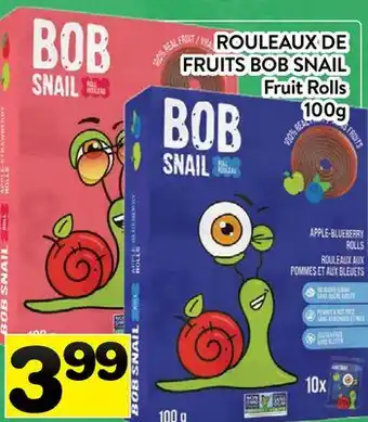 Supermarché PA ROULEAUX DE FRUITS BOB SNAIL | Fruit Rolls offer