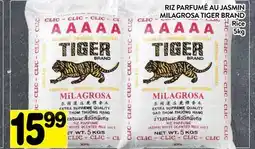 Supermarché PA RIZ PARFUMÉ AU JASMIN MILAGROSA TIGER BRAND | Rice offer