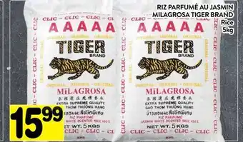 Supermarché PA RIZ PARFUMÉ AU JASMIN MILAGROSA TIGER BRAND | Rice offer