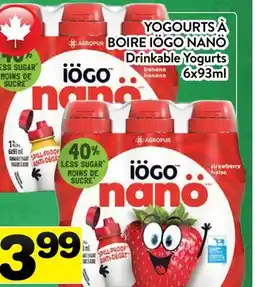 Supermarché PA YOGOURTS À BOIRE IÖGO NANÖ | Drinkable Yogurts offer