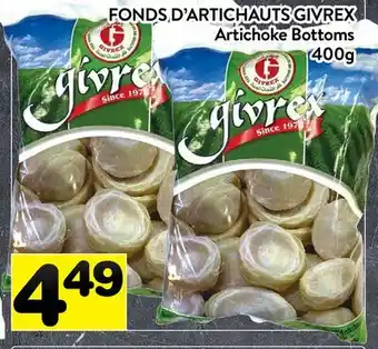 Supermarché PA FONDS D'ARTICHAUTS GIVREX | Artichoke Bottoms offer