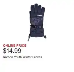 Costco Karbon Youth Winter Gloves offer