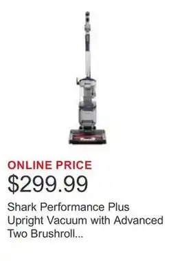 Costco Shark Performance Plus Upright Vacuum with Advanced Two Brushroll System offer