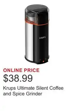 Costco Krups Ultimate Silent Coffee and Spice Grinder offer