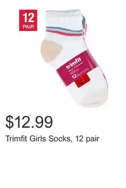 Costco Trimfit Girls Socks, 12 pair offer
