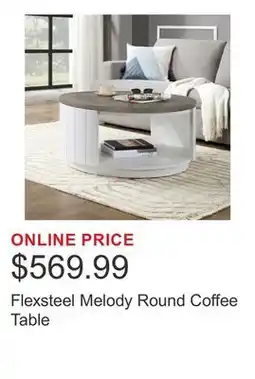 Costco Flexsteel Melody Round Coffee Table offer