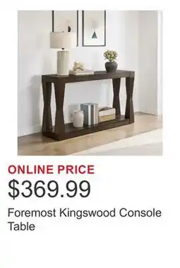 Costco Foremost Kingswood Console Table offer